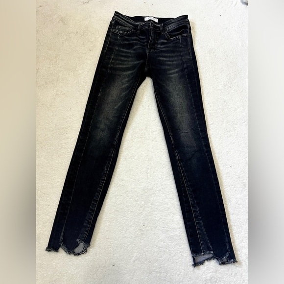 VERVET Asymmetrical Panel Grunge Wash Skinny Jeans - Size 26 - Picture 2 of 13
